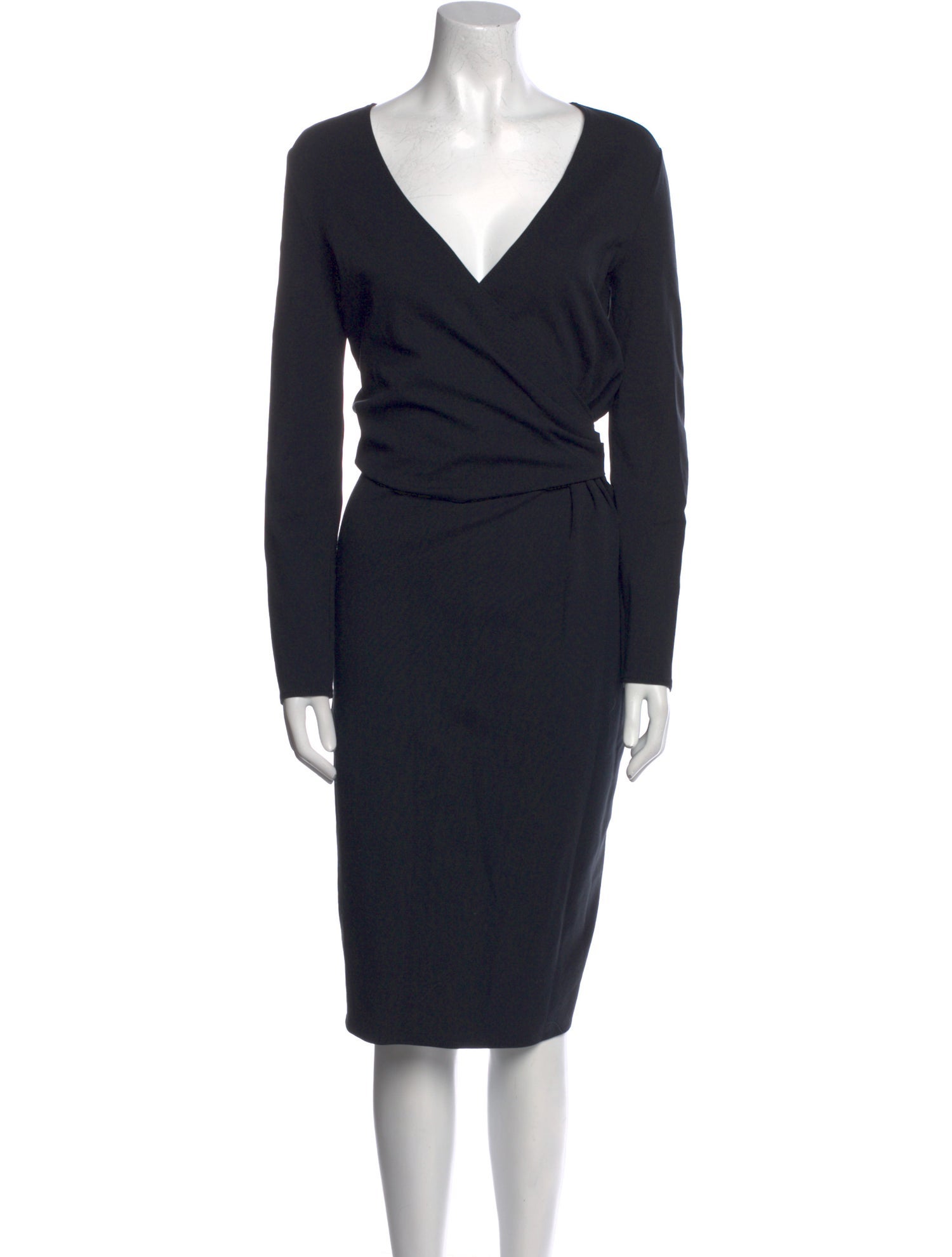 Armani Collezioni V-Neck Midi Length Dress