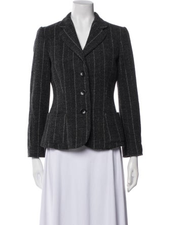Armani Collezioni Virgin Wool Striped Blazer