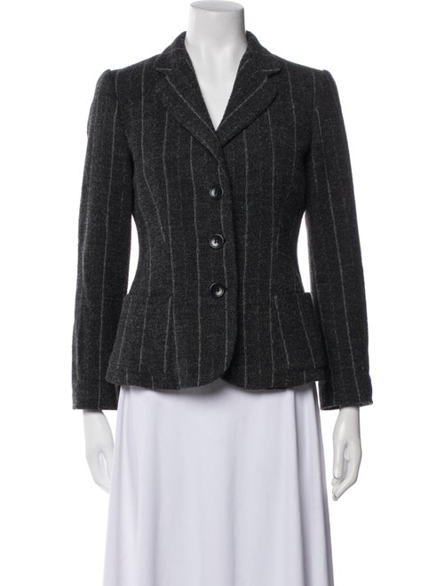 Armani Collezioni Virgin Wool Striped Blazer