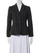 Armani Collezioni Virgin Wool Striped Blazer