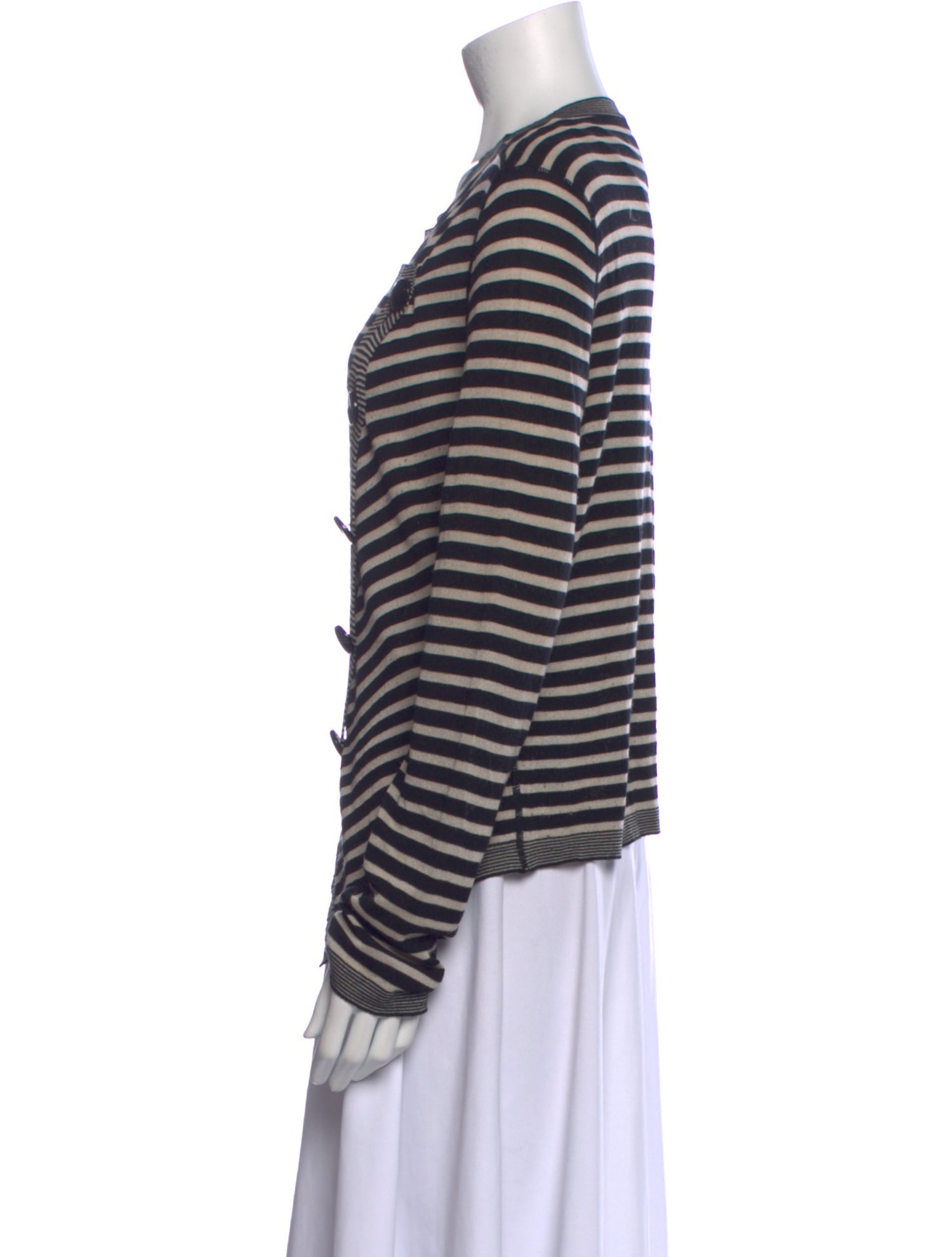 Armani Collezioni Striped Cowl Neck Sweater