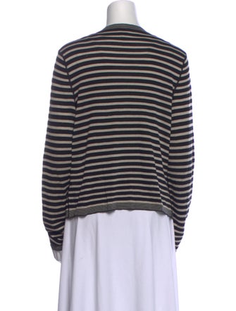 Armani Collezioni Striped Cowl Neck Sweater