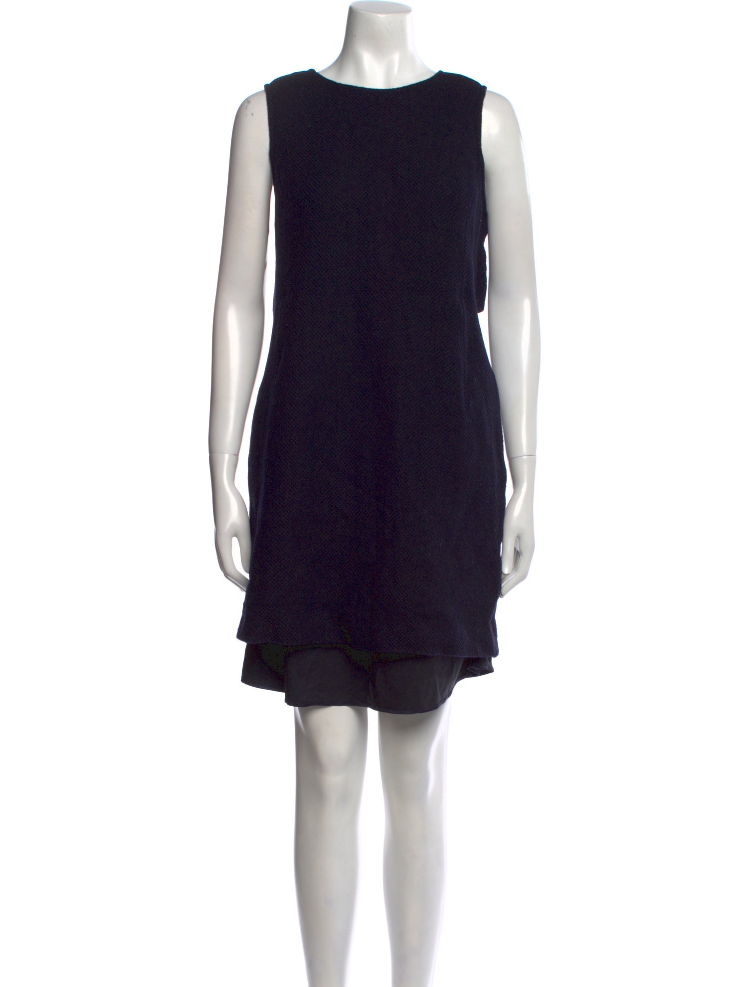 Armani Collezioni Bateau Neckline Mini Dress
