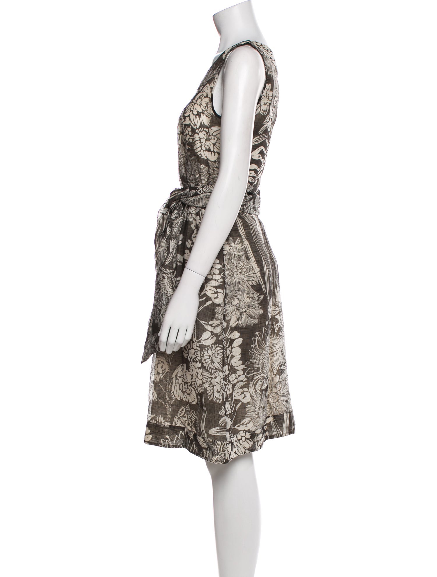 Armani Collezioni Linen Knee-Length Dress