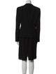 Armani Collezioni Wool Pleated Accents Skirt Suit