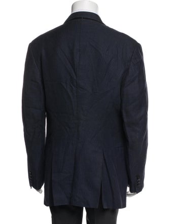 Armani Collezioni Plaid Print Blazer