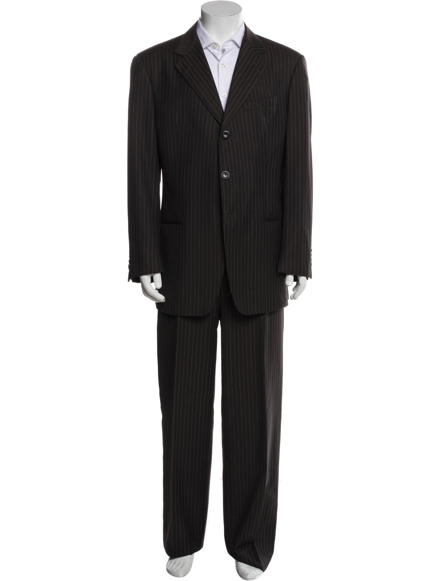 Armani Collezioni Wool Striped Two-Piece Suit