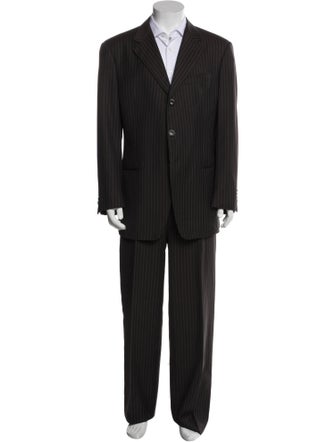 Armani Collezioni Wool Striped Two-Piece Suit
