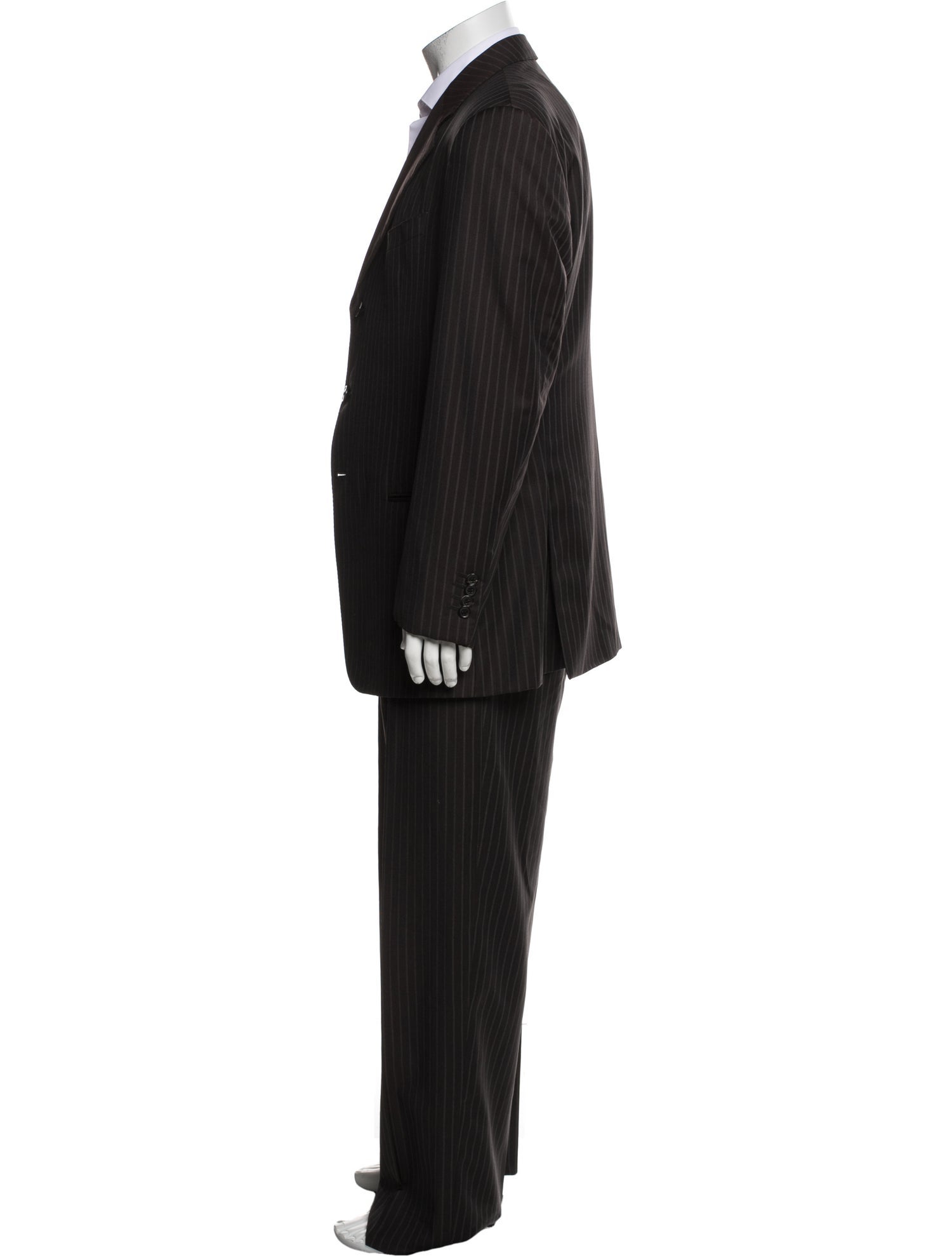 Armani Collezioni Wool Striped Two-Piece Suit