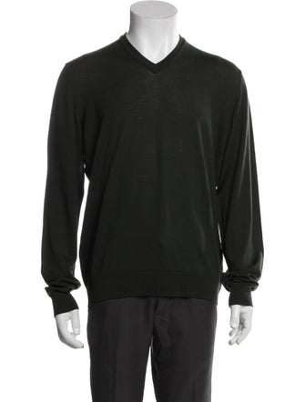 Armani Collezioni V-Neck Long Sleeve Pullover