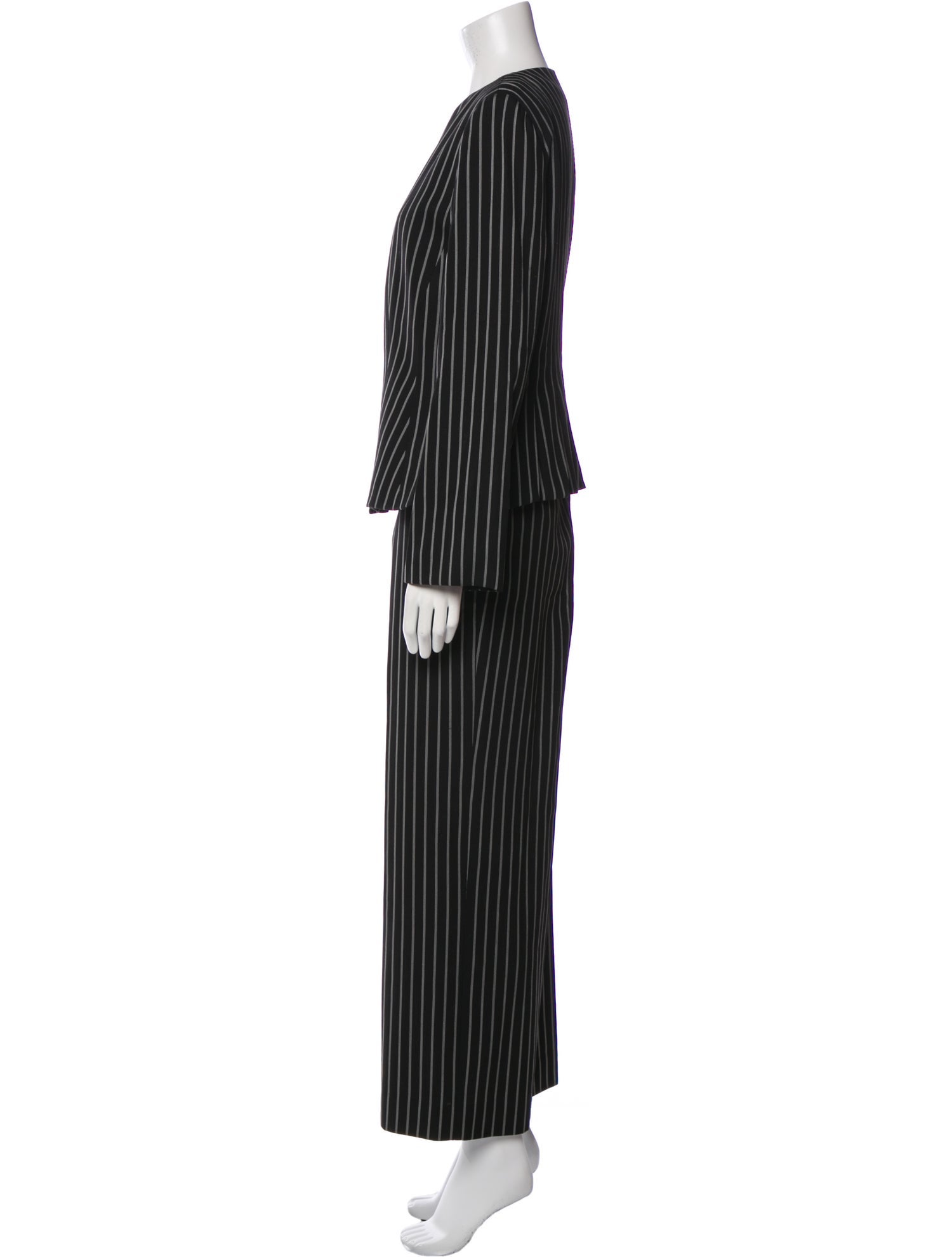 Armani Collezioni Virgin Wool Striped Pantsuit