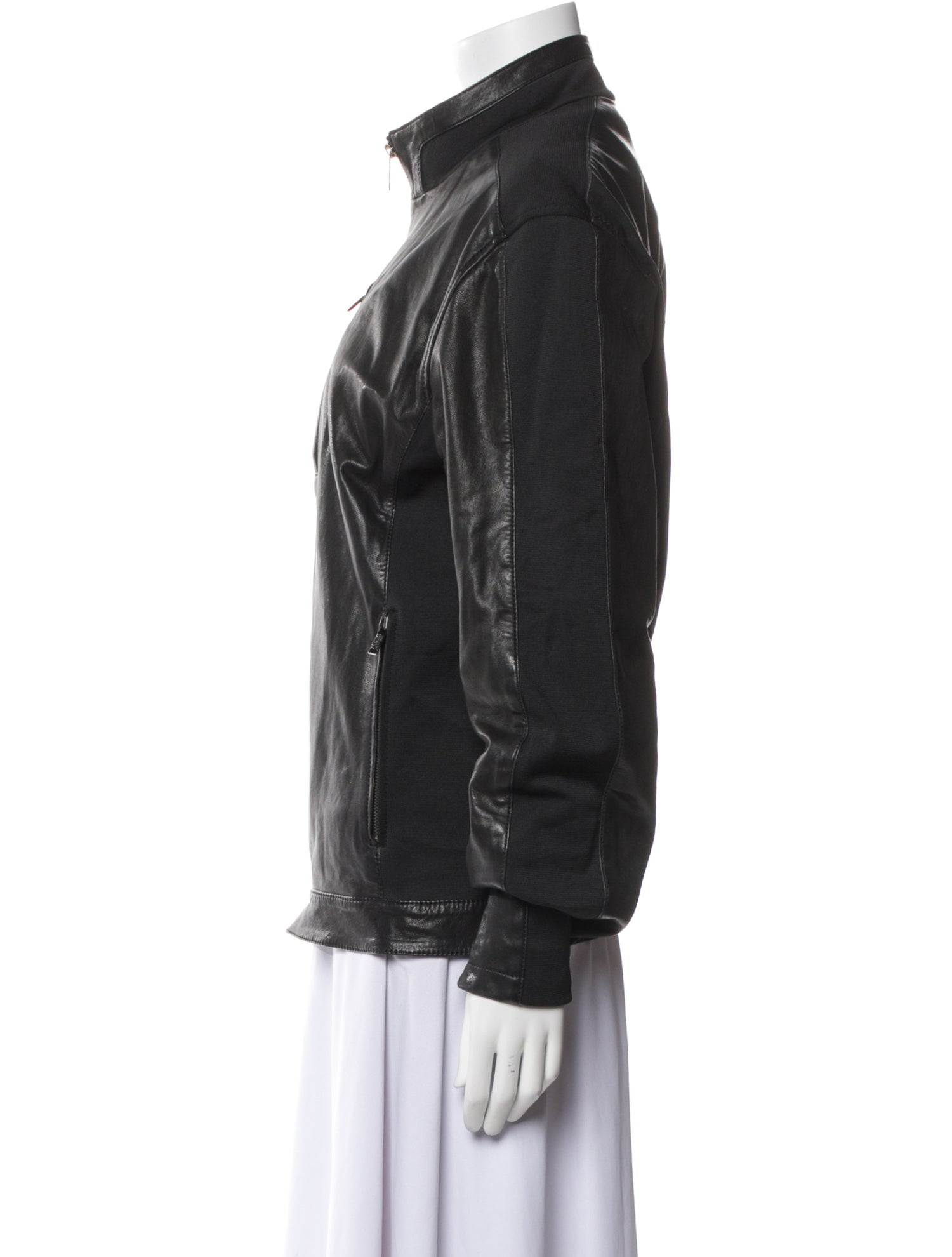 Armani Collezioni Leather Bomber Jacket