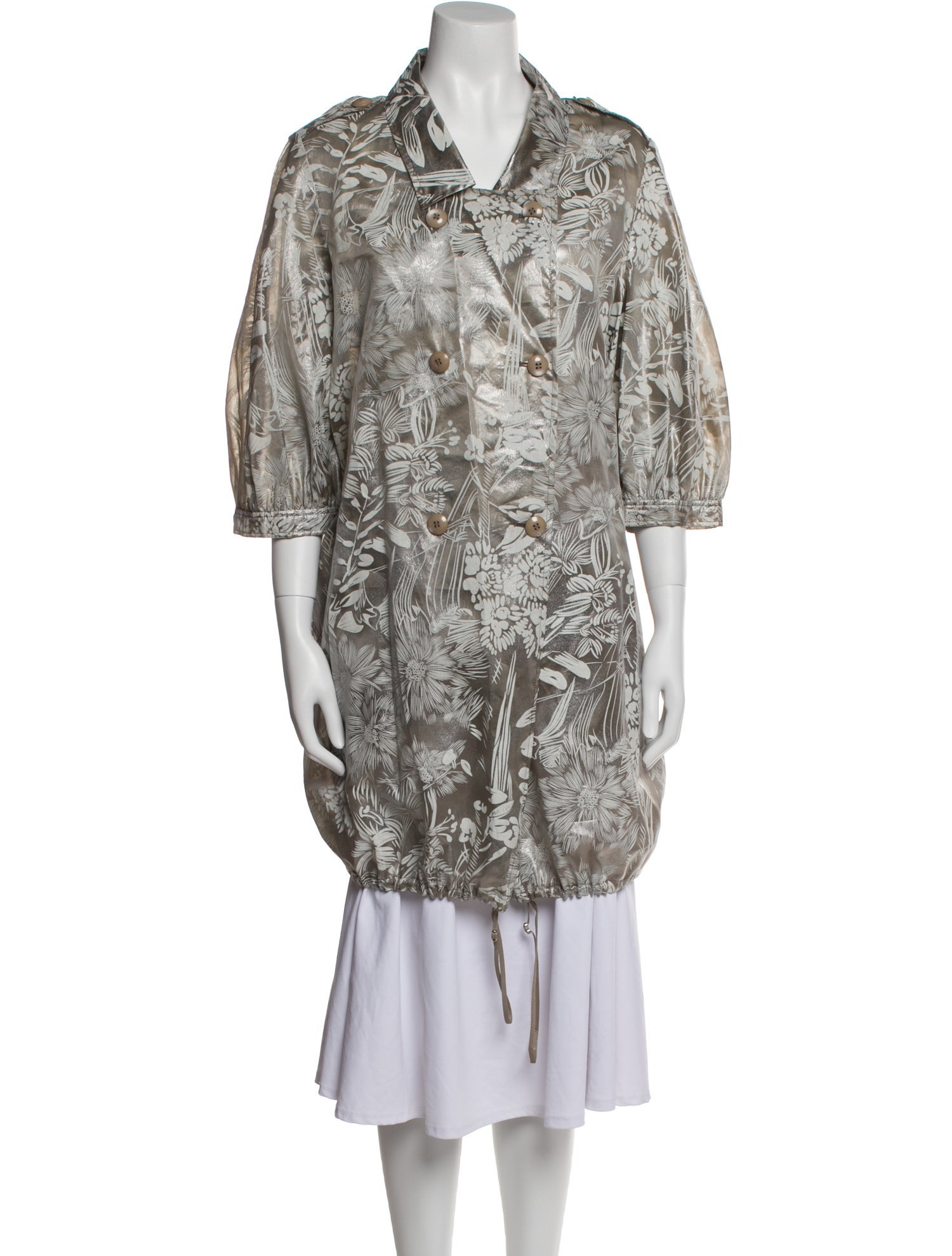 Armani Collezioni Floral Print Coat w/ Tags