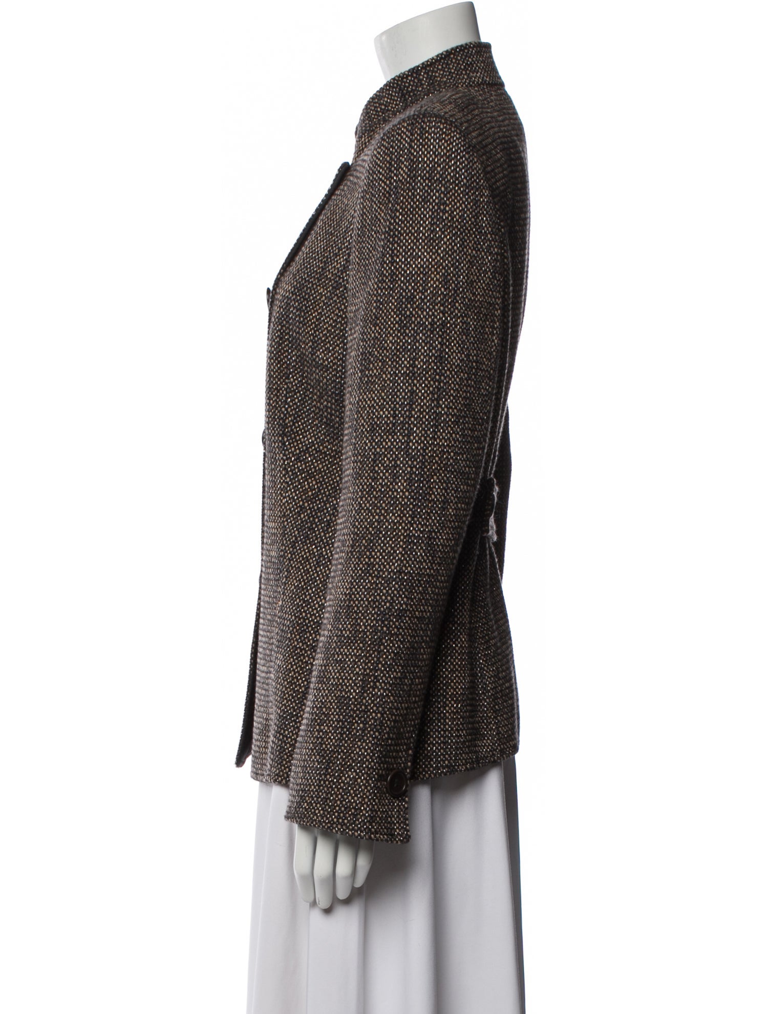 Armani Collezioni Virgin Wool Printed Blazer