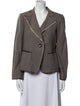 Armani Collezioni Wool Tweed Pattern Blazer