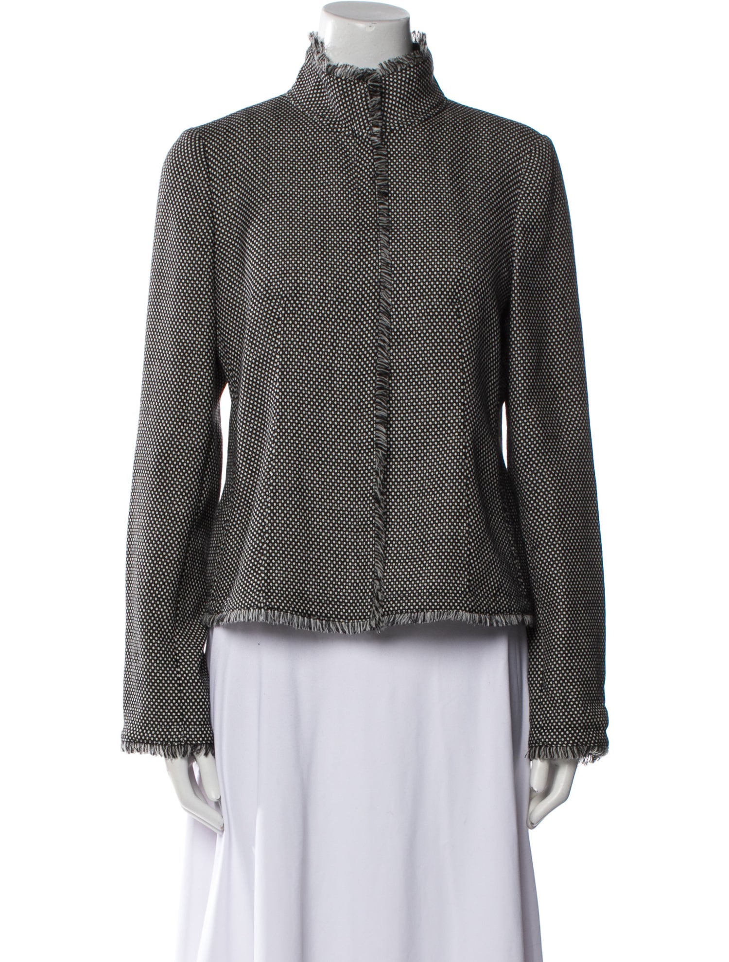 Armani Collezioni Virgin Wool Polka Dot Print Evening Jacket