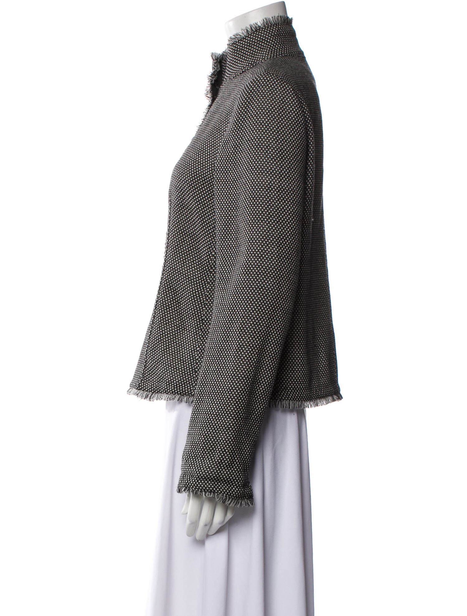 Armani Collezioni Virgin Wool Polka Dot Print Evening Jacket