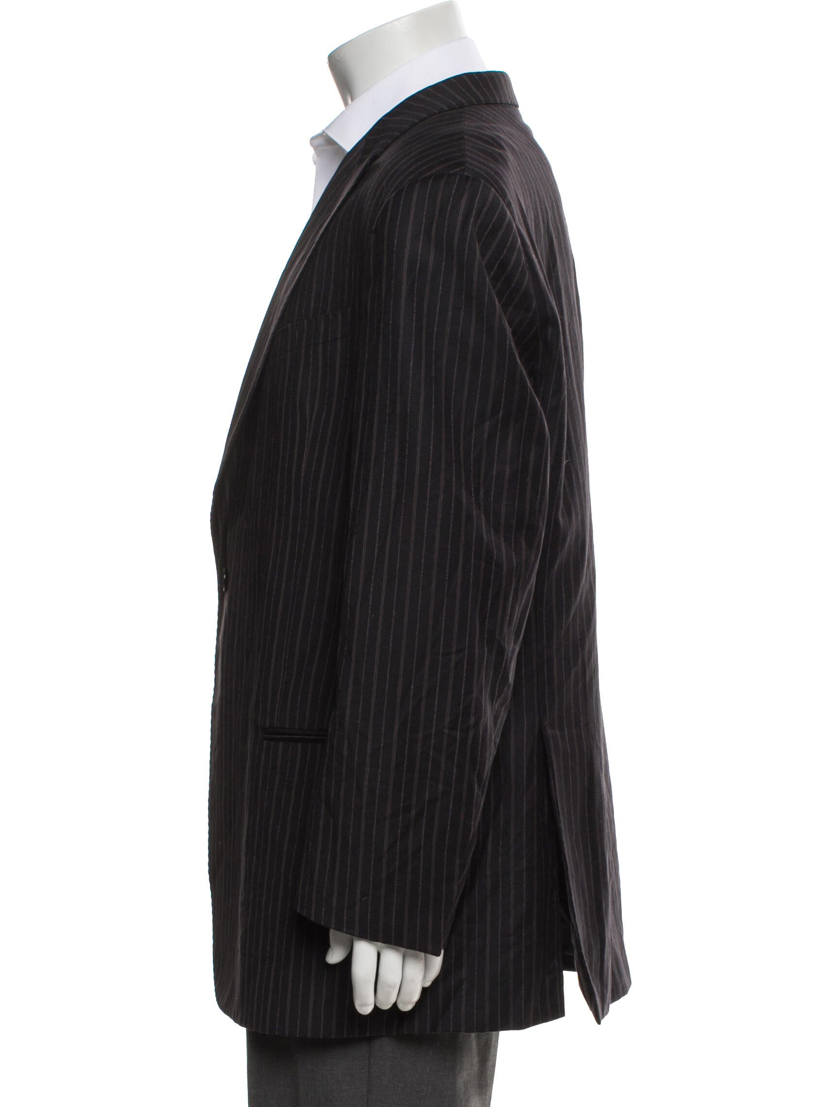 Armani Collezioni Wool Striped Blazer