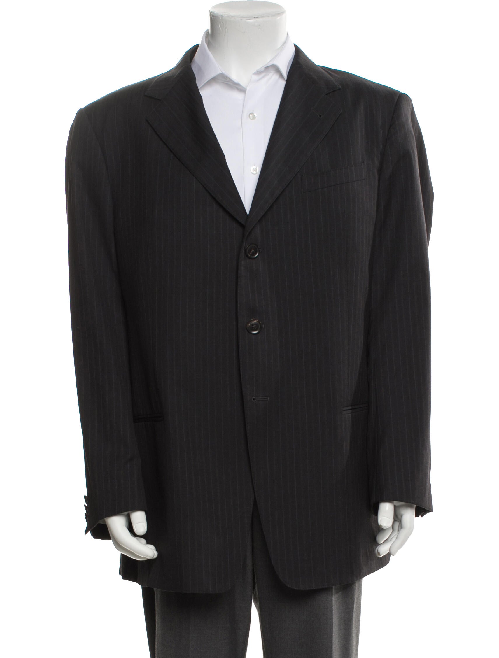 Armani Collezioni Wool Striped Blazer