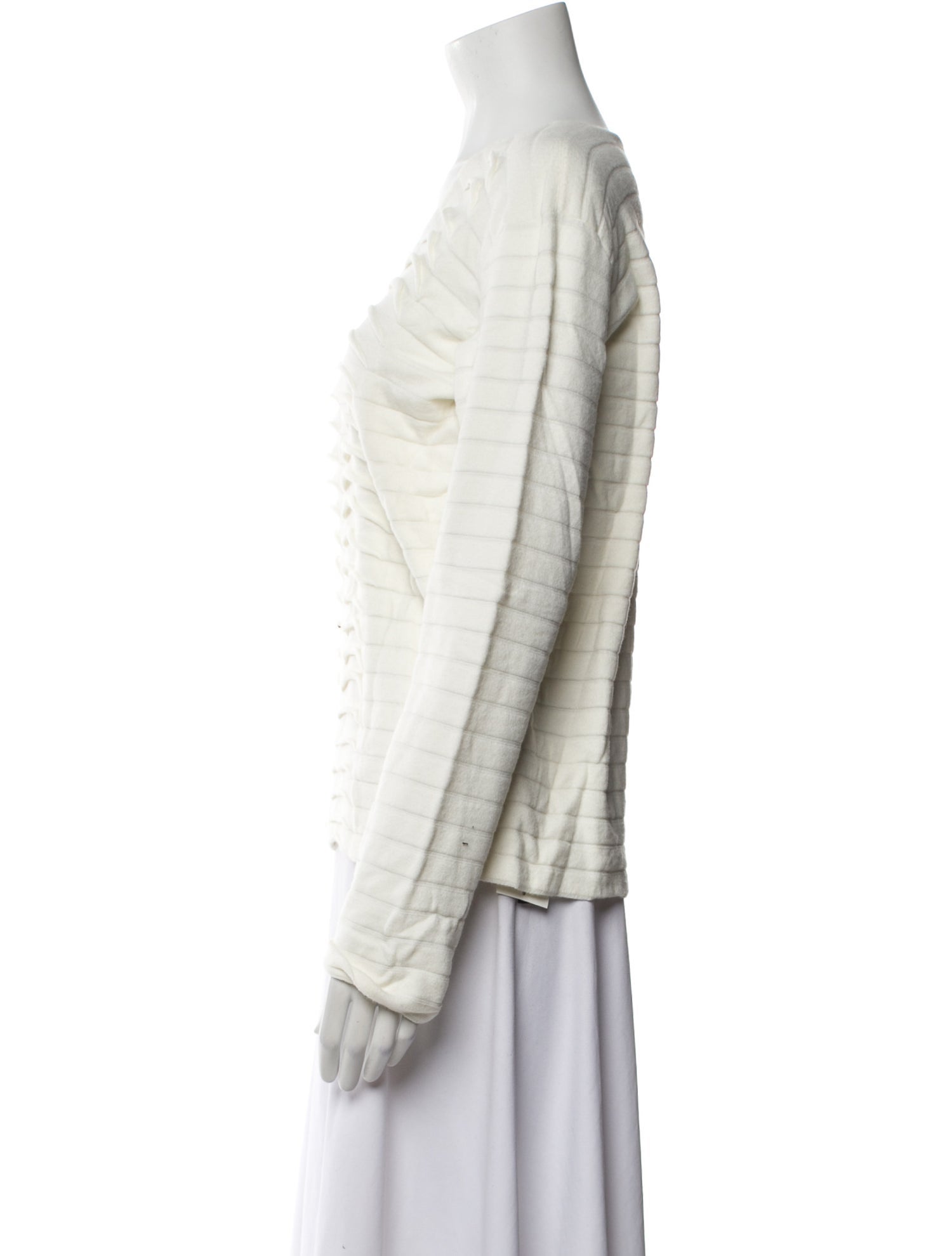 Armani Collezioni Striped V-Neck Sweater w/ Tags