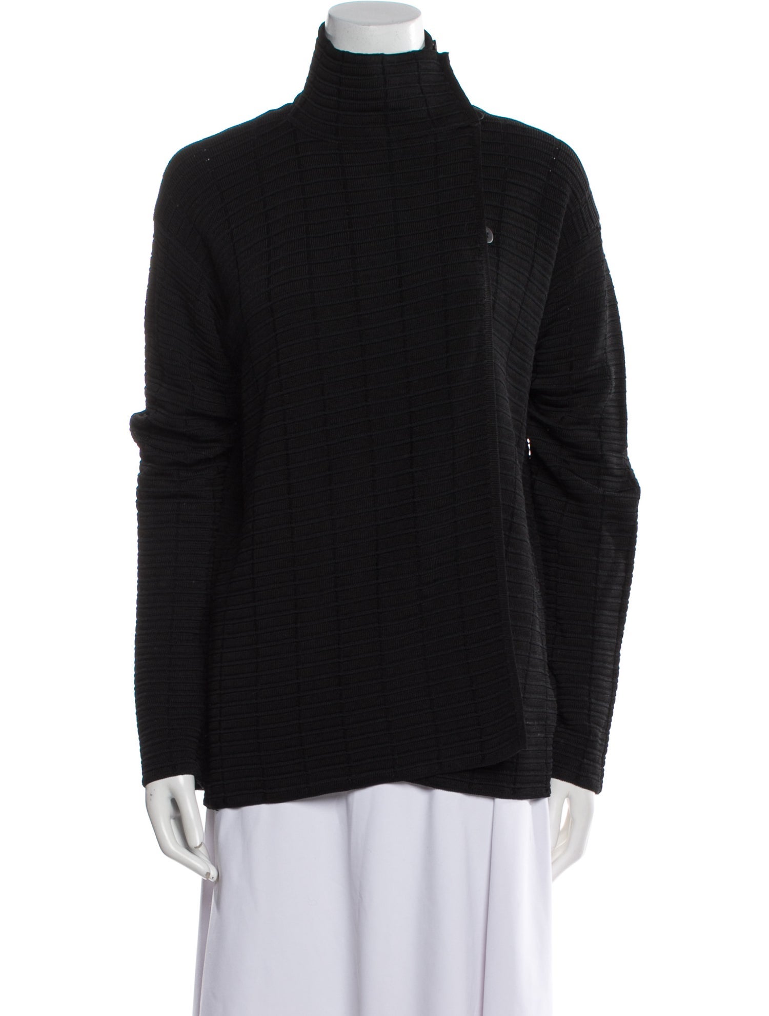 Armani Collezioni Merino Wool Mock Neck Sweater