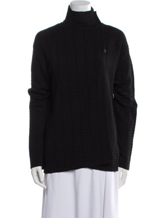 Armani Collezioni Merino Wool Mock Neck Sweater