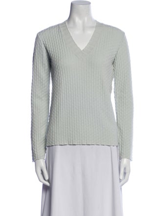 Armani Collezioni Virgin Wool V-Neck Sweater