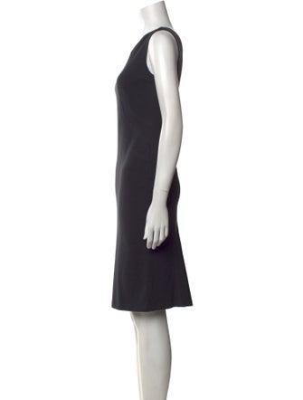 Armani Collezioni Scoop Neck Knee-Length Dress