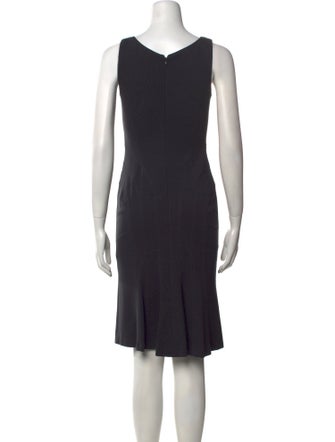 Armani Collezioni Scoop Neck Knee-Length Dress
