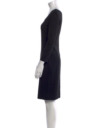 Armani Collezioni Scoop Neck Knee-Length Dress