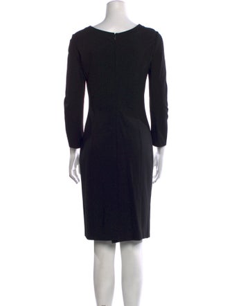 Armani Collezioni Scoop Neck Knee-Length Dress