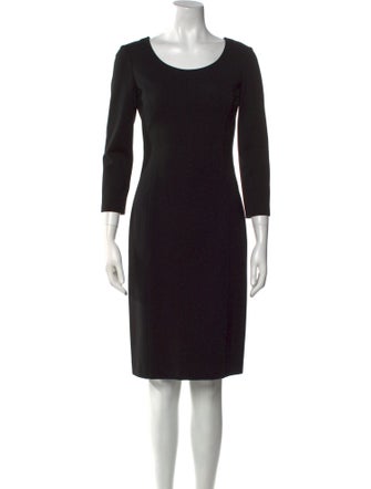 Armani Collezioni Wool Knee-Length Dress