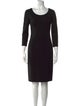 Armani Collezioni Wool Knee-Length Dress
