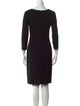 Armani Collezioni Wool Knee-Length Dress
