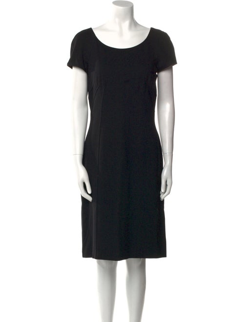 Armani Collezioni Scoop Neck Knee-Length Dress