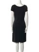 Armani Collezioni Scoop Neck Knee-Length Dress