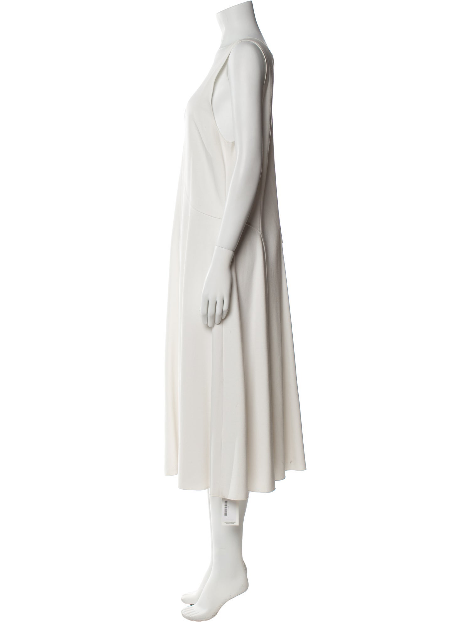 Armani Collezioni Scoop Neck Midi Length Dress
