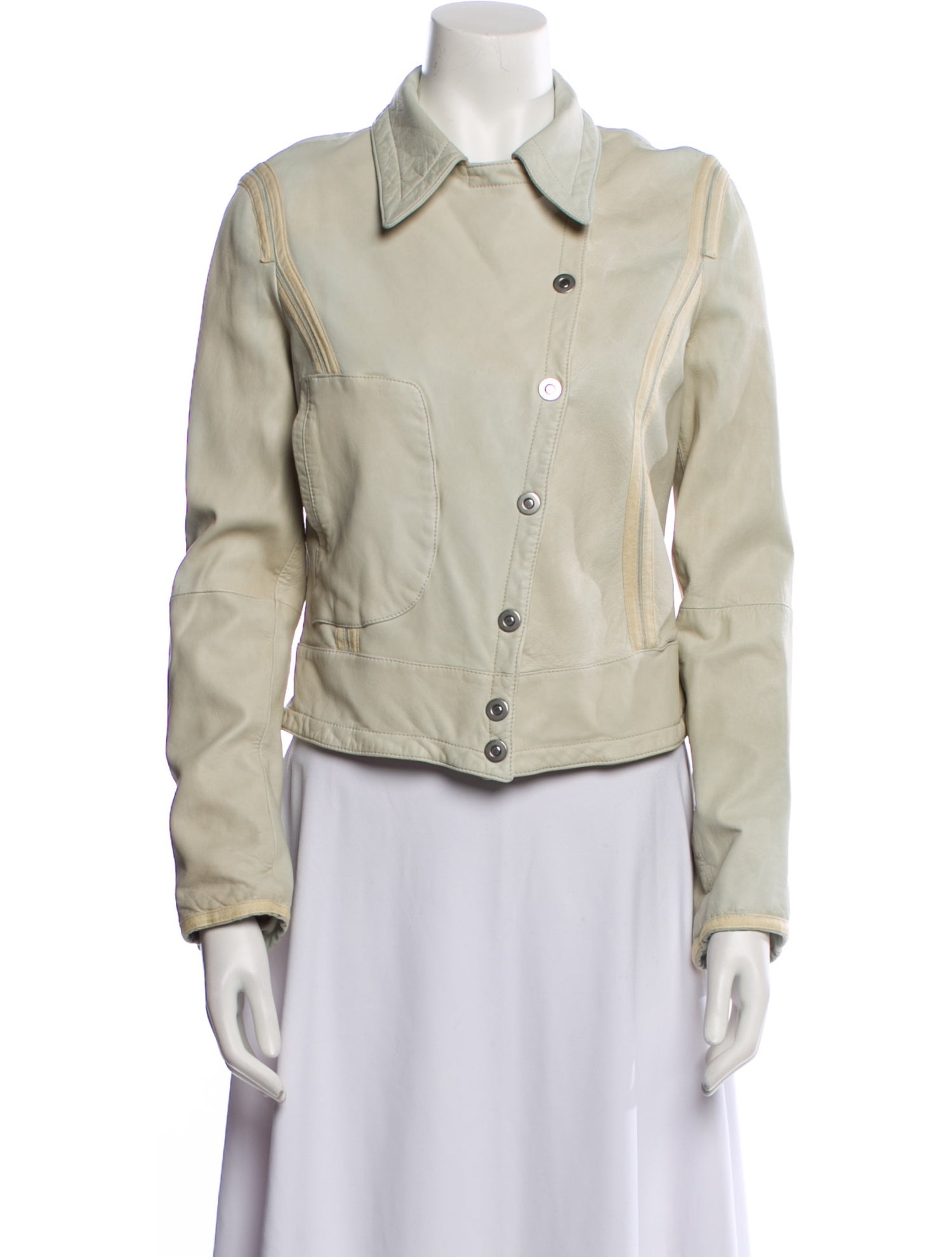 Armani Collezioni Leather Denim Jacket