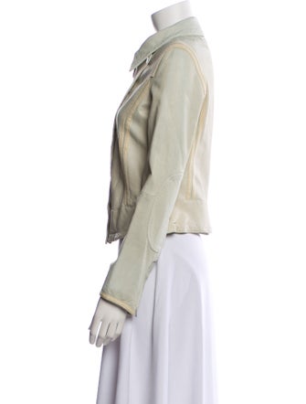 Armani Collezioni Leather Denim Jacket