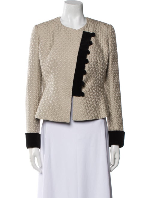 Armani Collezioni Virgin Wool Printed Evening Jacket