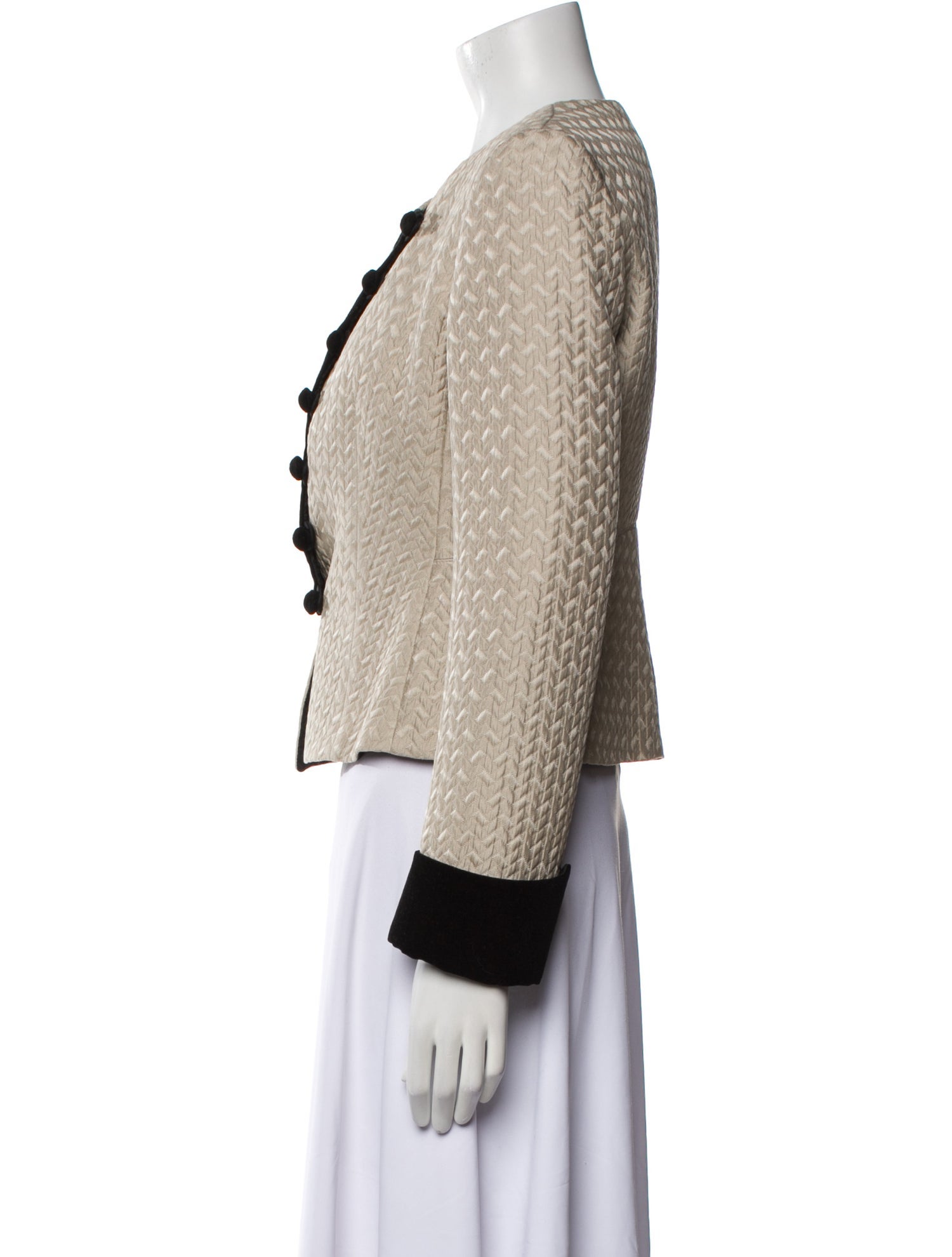 Armani Collezioni Virgin Wool Printed Evening Jacket