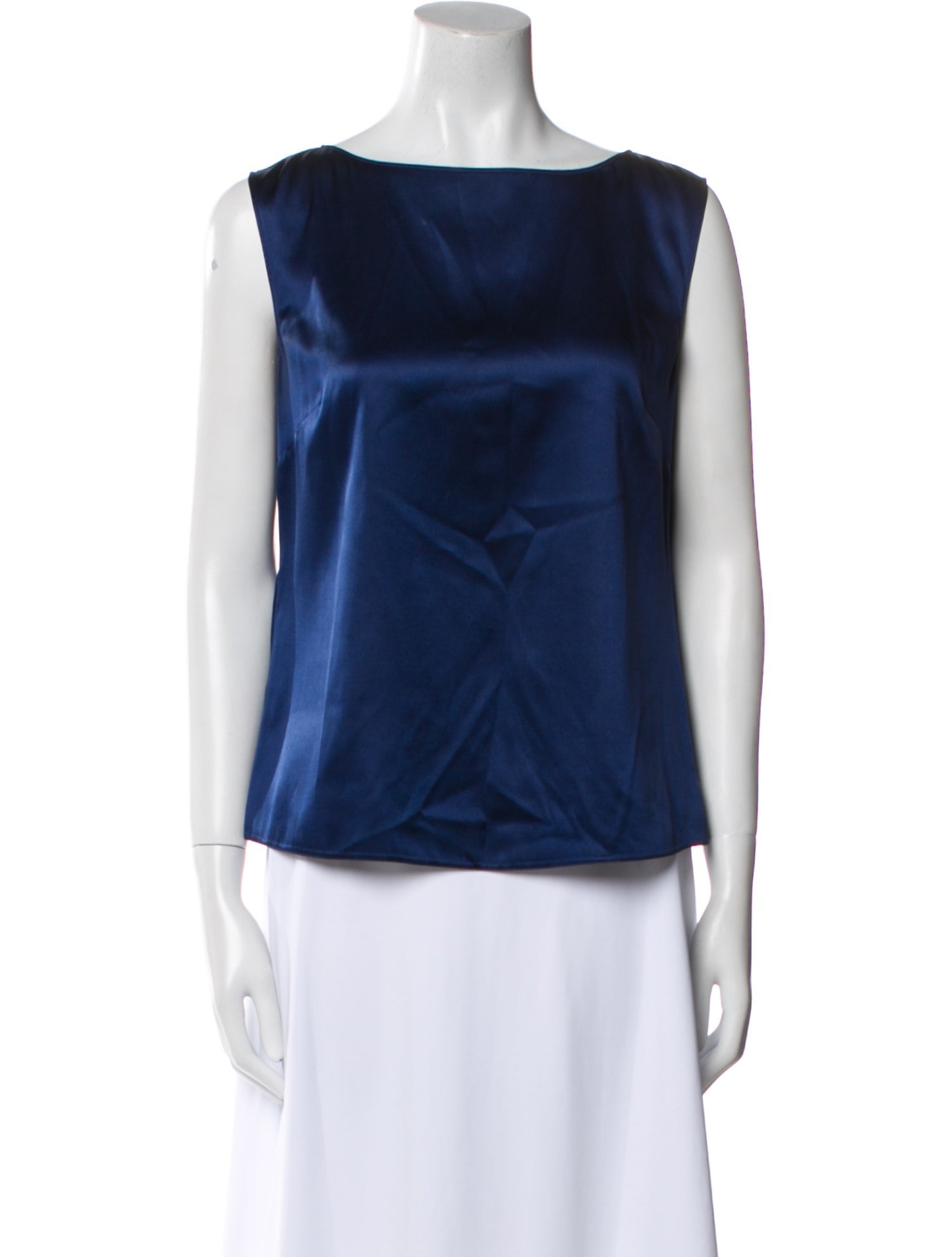 Armani Collezioni Silk Bateau Neckline Blouse