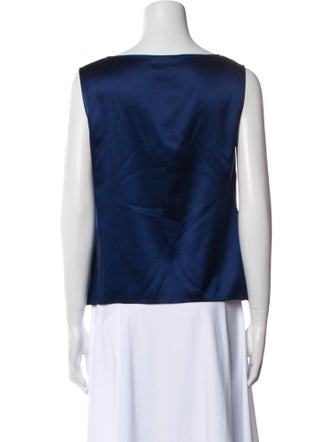 Armani Collezioni Silk Bateau Neckline Blouse