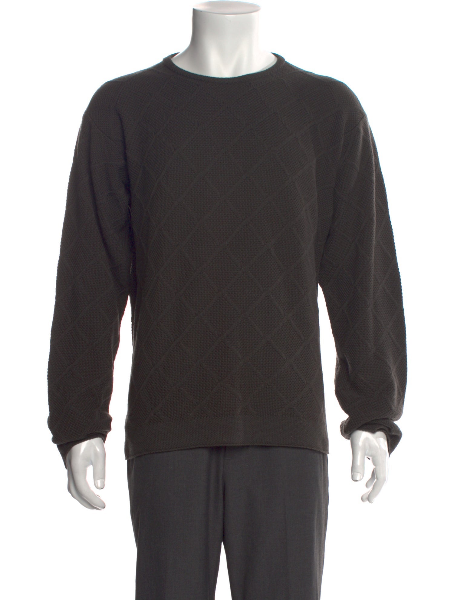 Armani Collezioni Virgin Wool Crew Neck Pullover