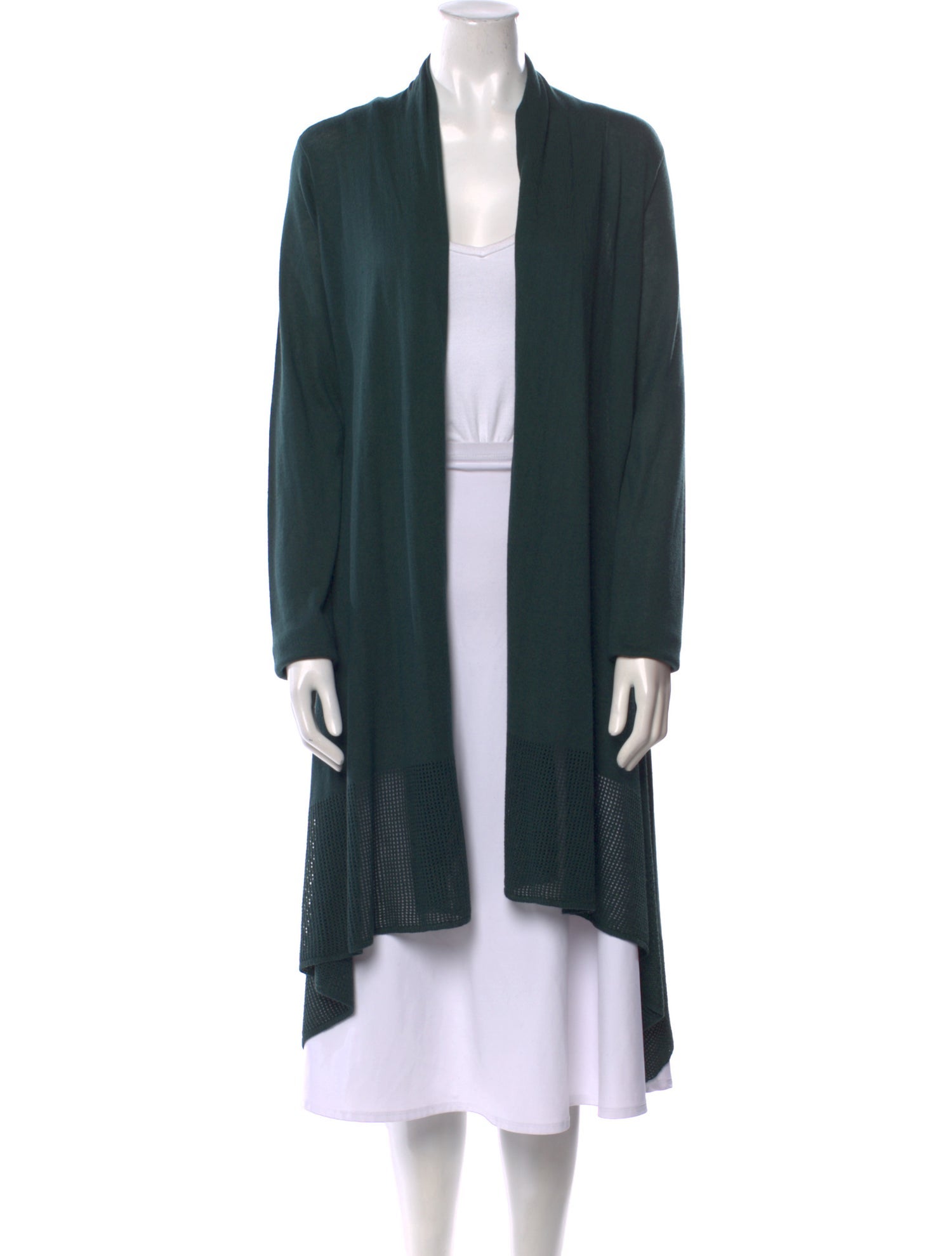 Armani Collezioni Silk Open Front Sweater