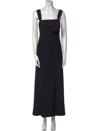 Armani Collezioni Square Neckline Long Dress