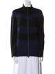 Armani Collezioni Striped Mock Neck Sweater