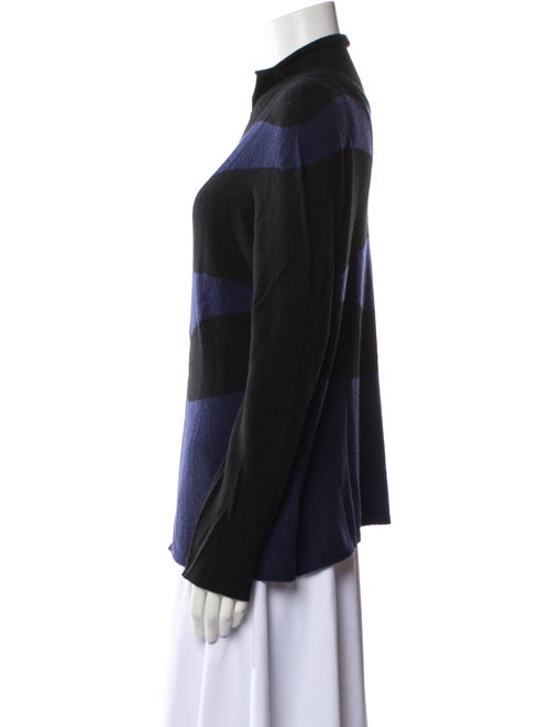 Armani Collezioni Striped Mock Neck Sweater
