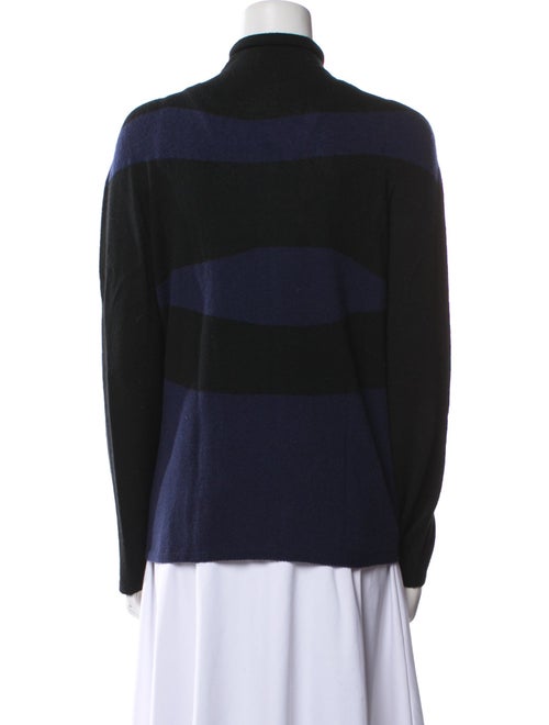 Armani Collezioni Striped Mock Neck Sweater