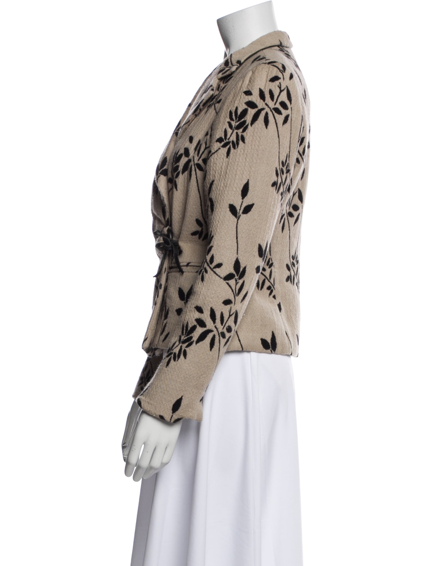 Armani Collezioni Wool Floral Print Blazer